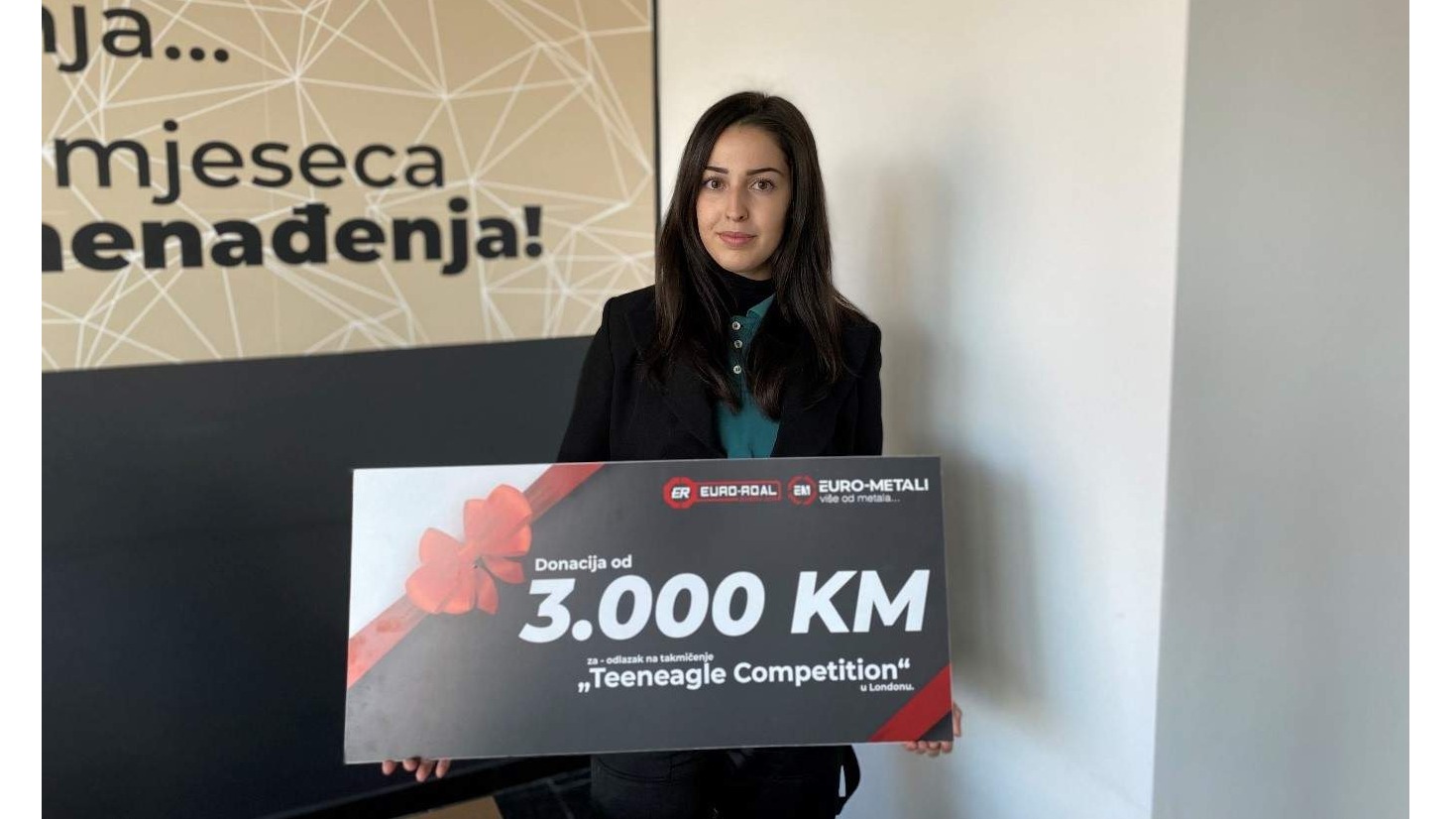 KOMPANIJA HIFA-OIL SA ČLANICAMA  EURO-METALI I EURO-ROAL SUFINANCIRA ODLAZAK UČENICE SREDNJE ŠKOLE NA SVJETSKO TAKMIČENJE „Teeneagle Competition“ U LONDON